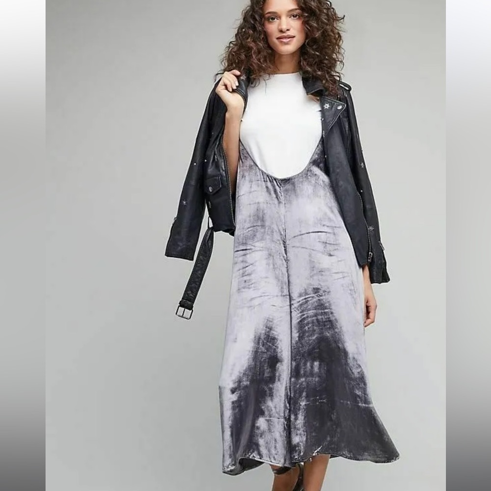 Maeve Monique Velvet Pinafore Overall Jumpsuit Medium